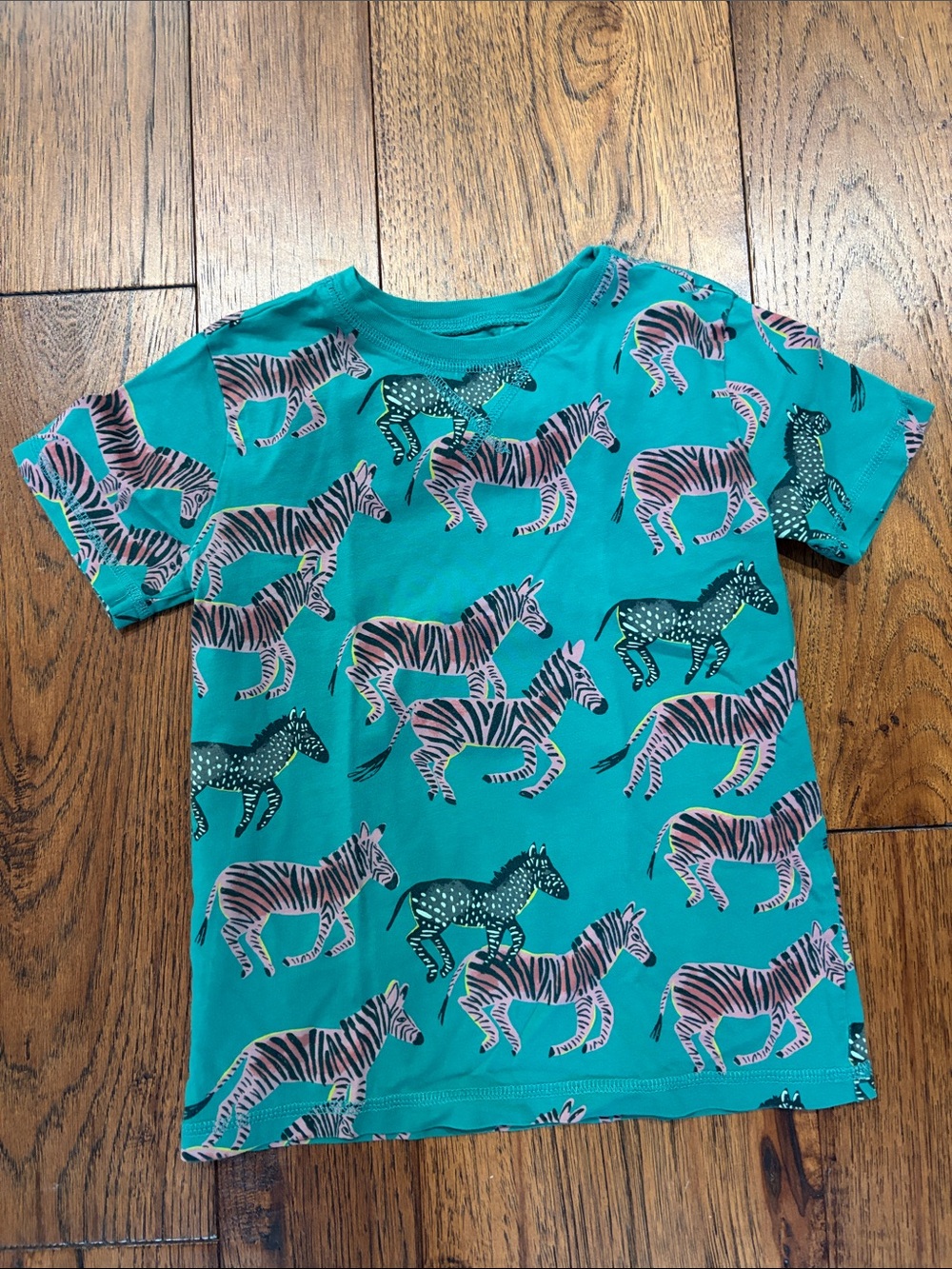 Tea Collection Teal Zebra Print Short Sleeve Tee